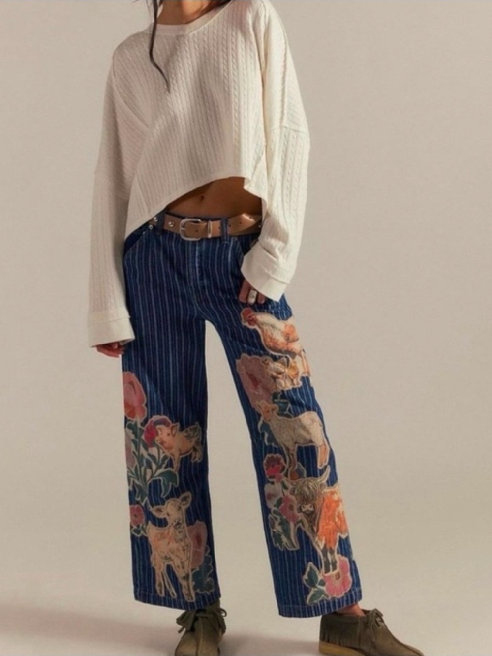 Free People We the Free Farm to Peaches Jeans Size 26”